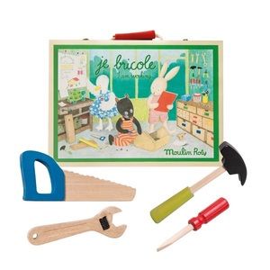 Carpenter Tool Set/Wooden Toy by Moulin Roty